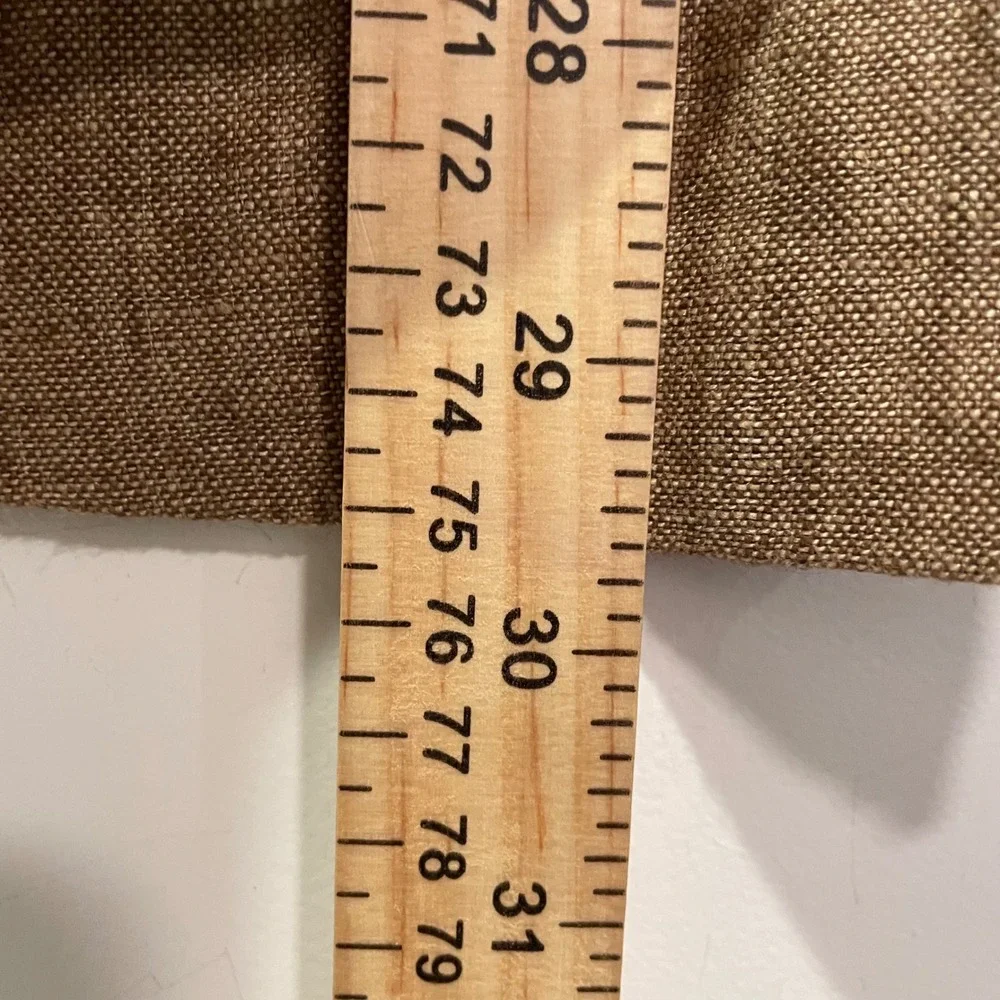 LinenKing Mens Brown 100% Linen Straight Leg Flat Front Trousers L1777448